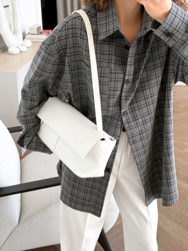 Клатч-багет МАДЛЕН білий LEMAN LM4871-2